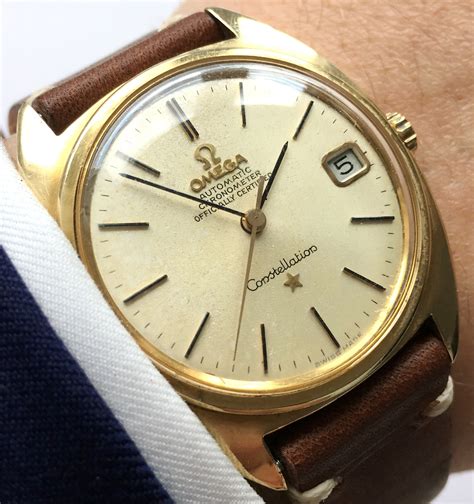 omega constellation watch gold|omega constellation gold automatic.